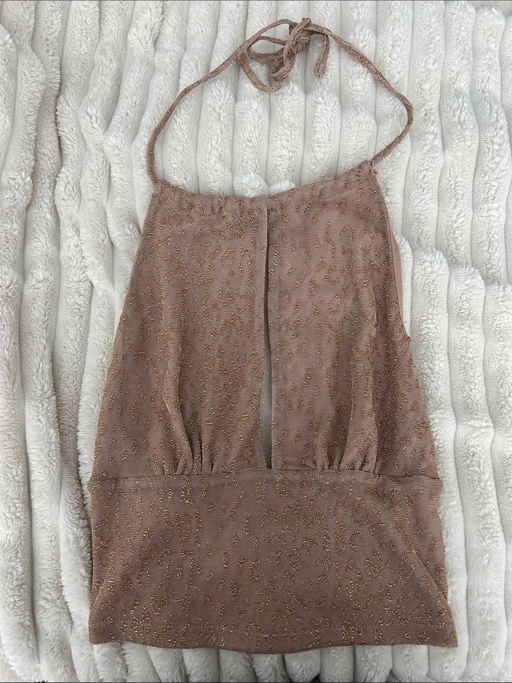 Gold Speckled Mauve Halter Top